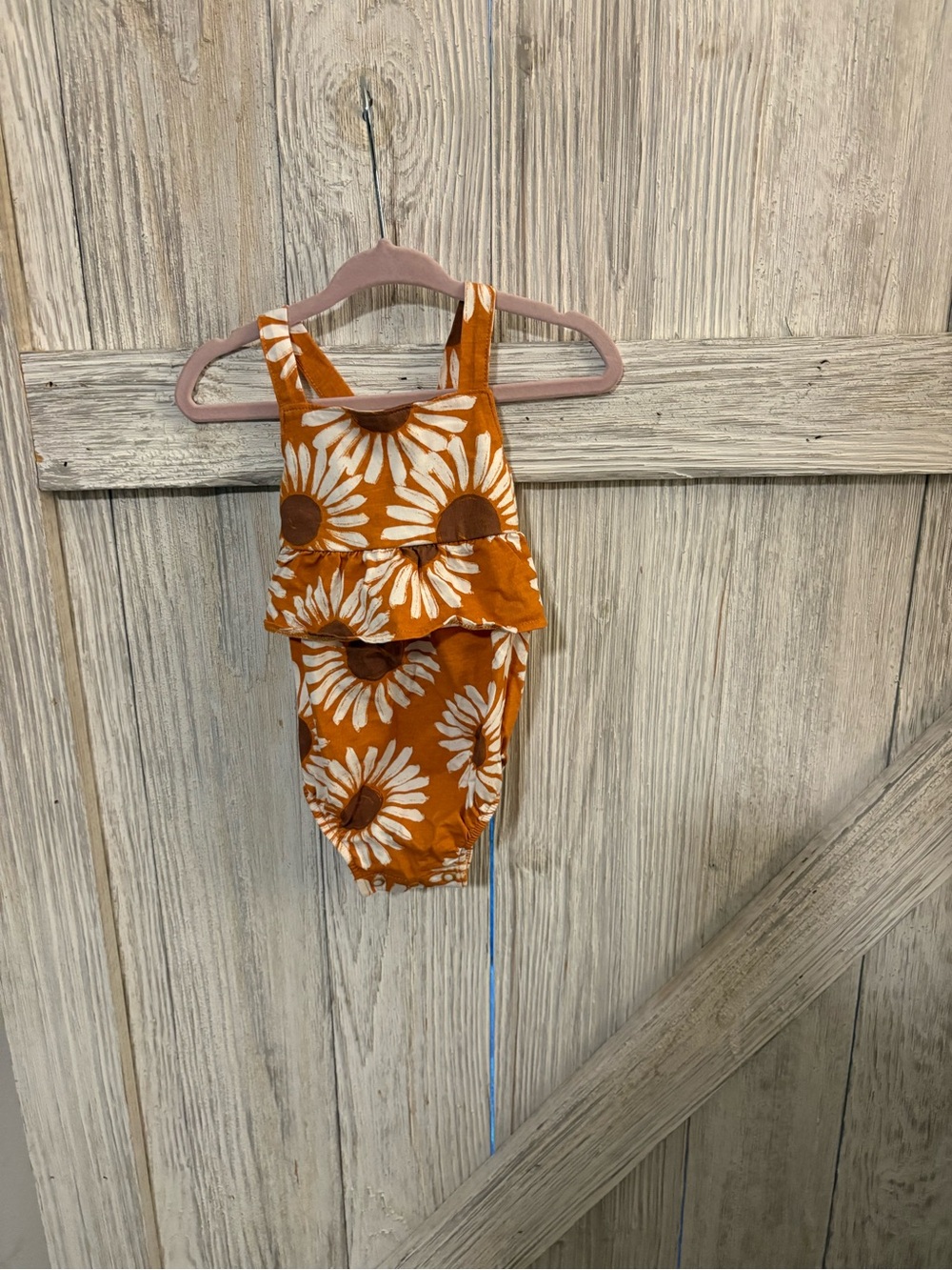 Carter's Floral Ruffle Onesie - 6 Months